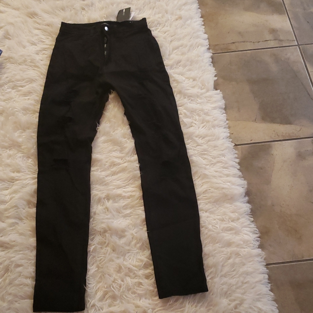 Fashionnova ripped high-waisted jeans